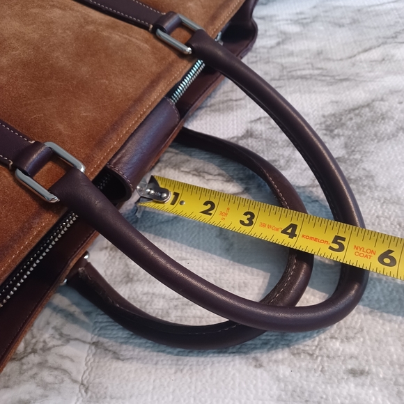 COACH LOP9423 VINTAGE "BONNIES LEGACY" SUEDE/LEATHER TOTE/SATCHEL BAG - Picture 14 of 14